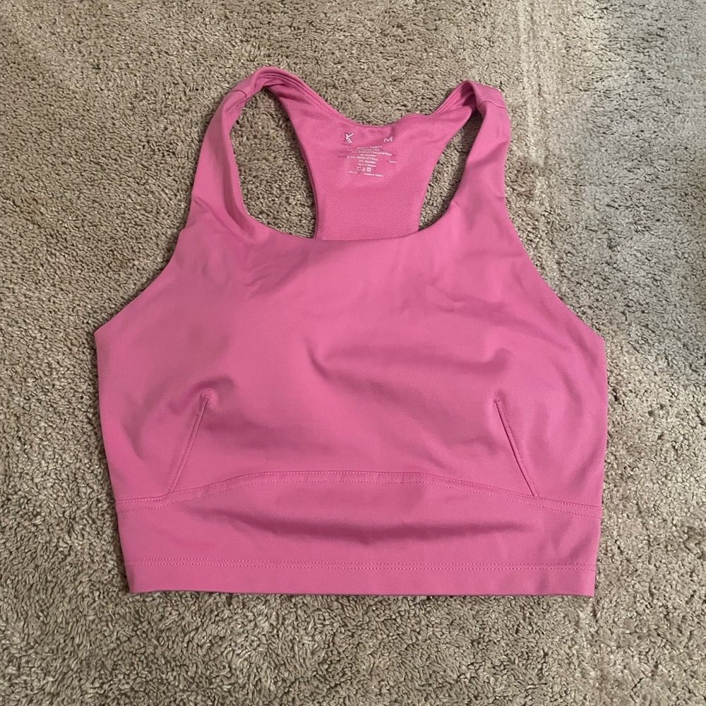 Hot Pink athletic tank top size M with built in bra pads barely worn